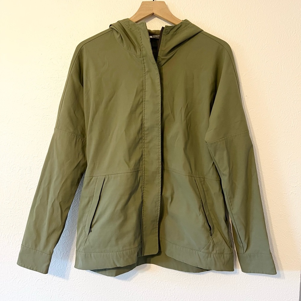 Green North Face Rain Jacket